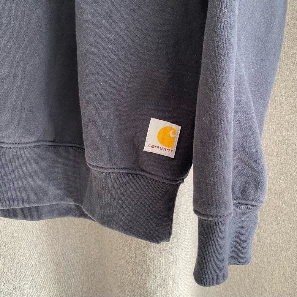 Carhartt Loose Fit Men's Navy Crew Neck Sweatshirt M - Picture 3 of 4